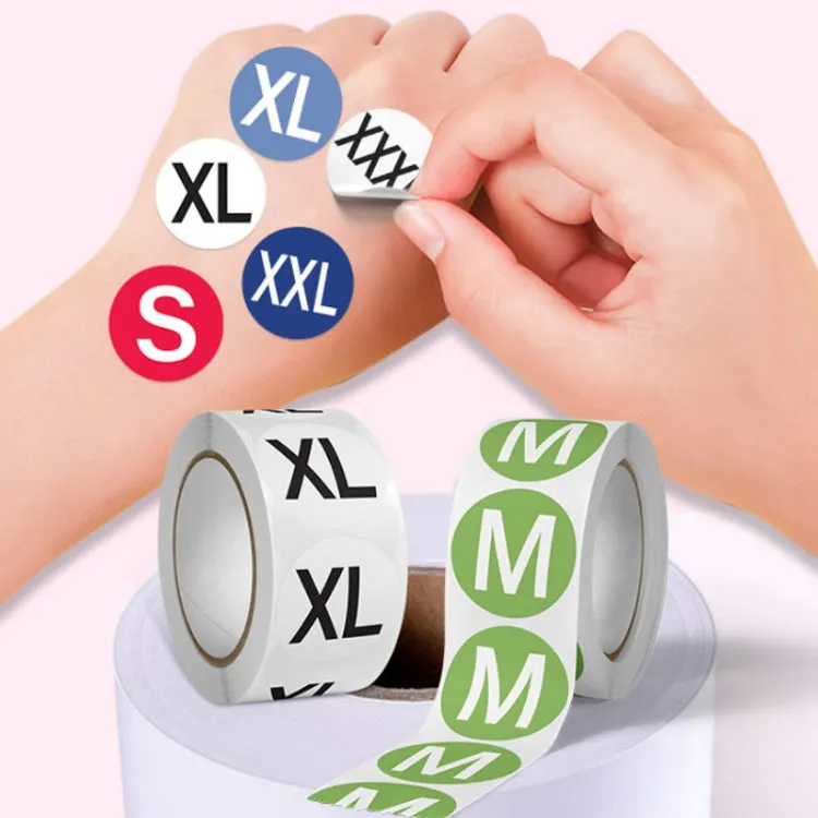 10 PCS Clothing Shoes & Hats Size Model Label Round Sticker(A-457)