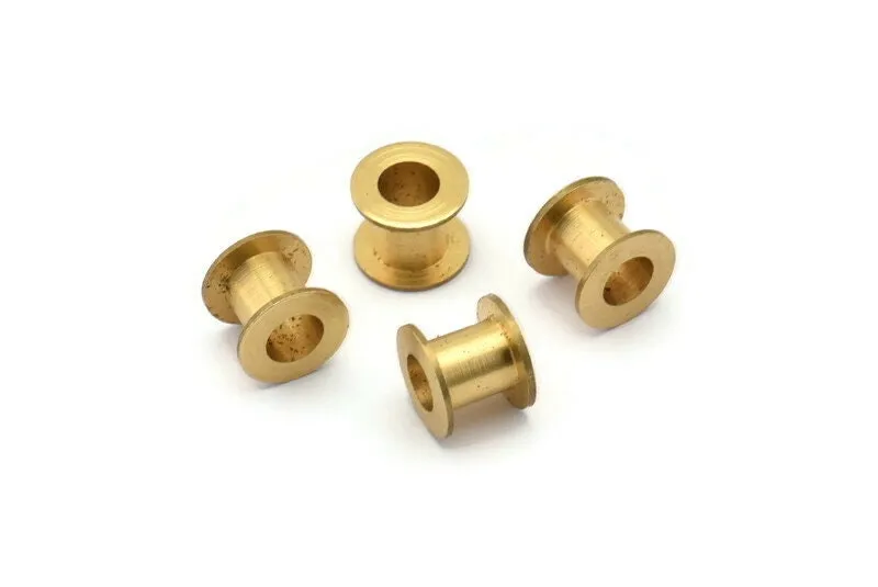 12 Raw Brass Industrial Findings, Spacer Beads (9x7mm) D0156