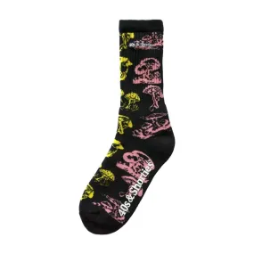 40'S AND SHORTIES HIPPY HILL SOCKS -BLACK