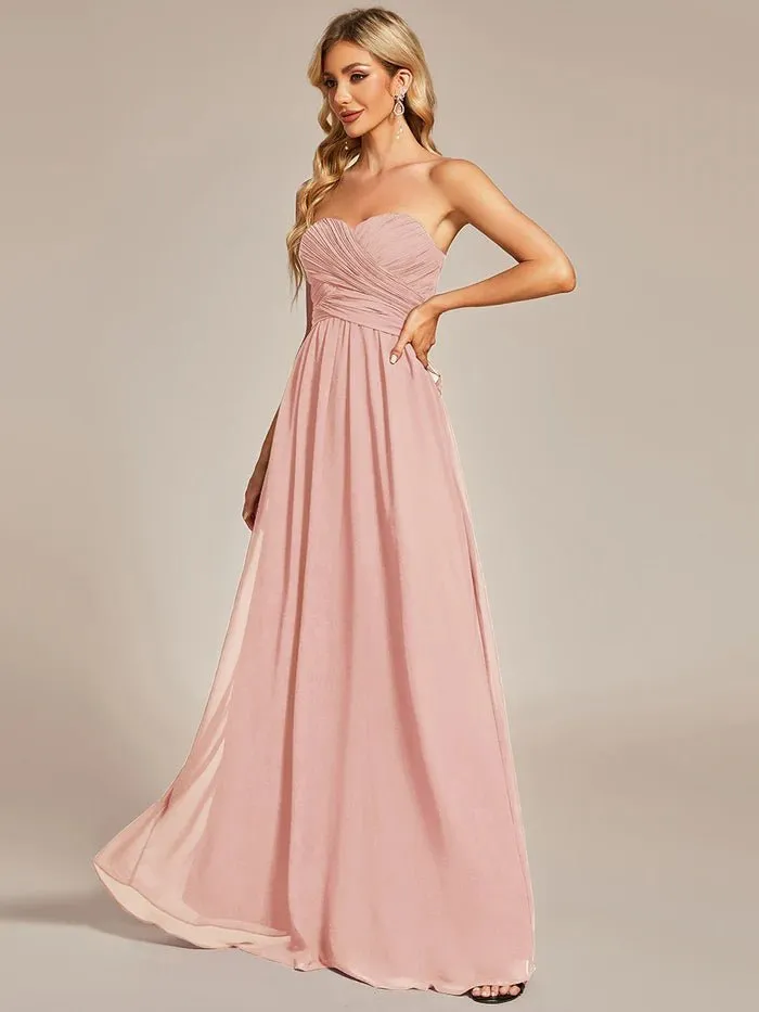 A-Line Chiffon Floor Length  Evening Dress