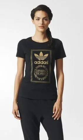 Adidas Originals Logo Essential Gold Women's T-Shirt