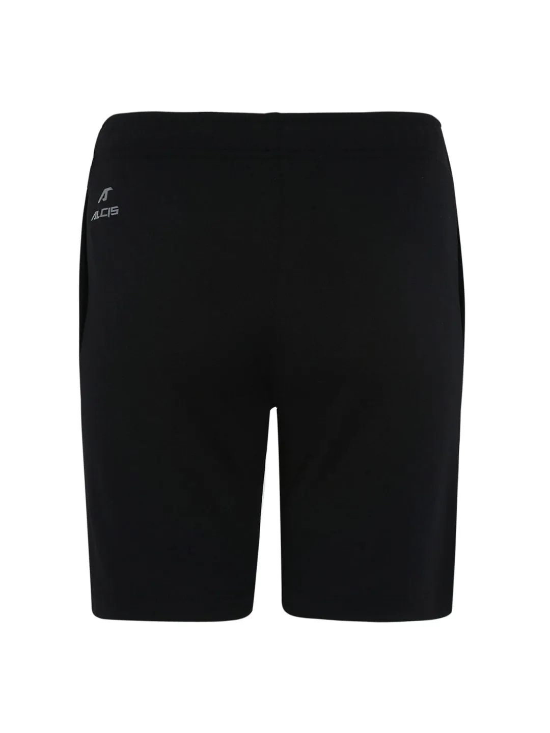 Alcis Boys Black Solid Slim Fit Rajasthan Royals Sports Shorts