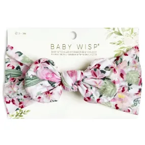 Baby Wisp Headband Nylon Bow 0M  Begonia