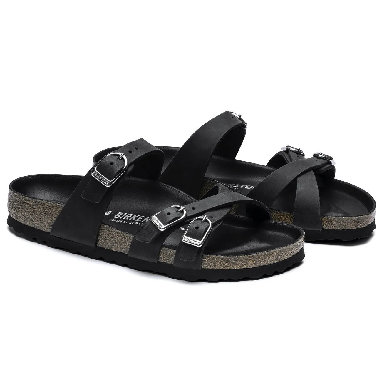 Birkenstock Seasonal, Franca, Oiled Leather, Regular Fit, Black