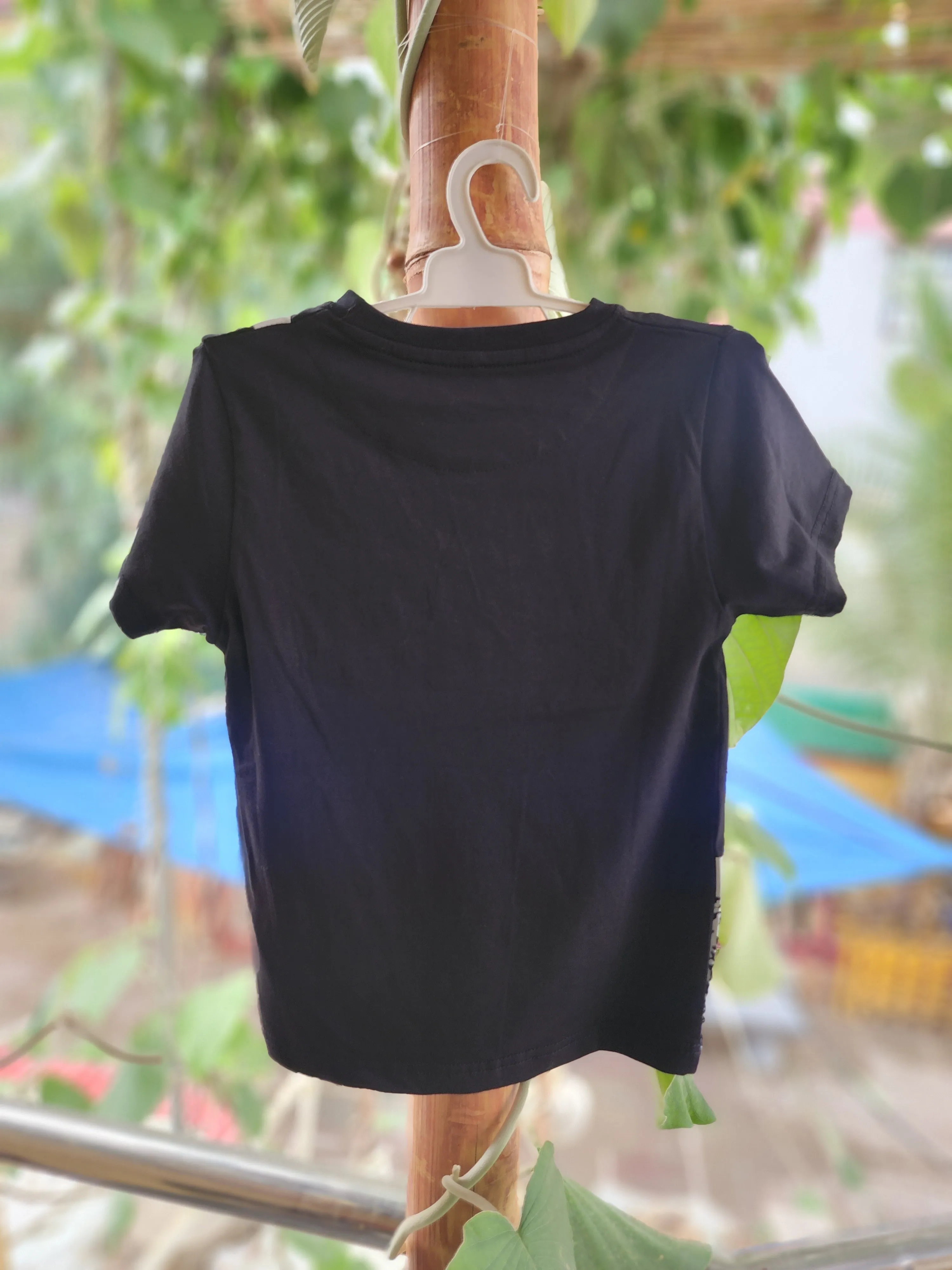 Black Retro Style T Shirt