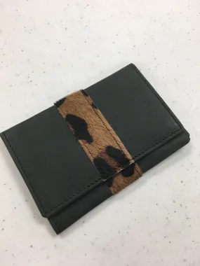 Black with Leopard Credit Card Holder