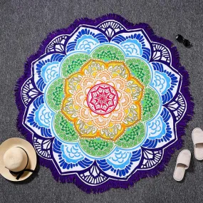 Bright and Colorful BOHO Indian-Style Mandala Tapestry