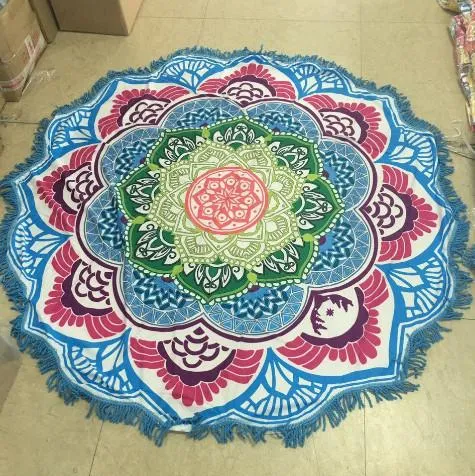 Bright and Colorful BOHO Indian-Style Mandala Tapestry