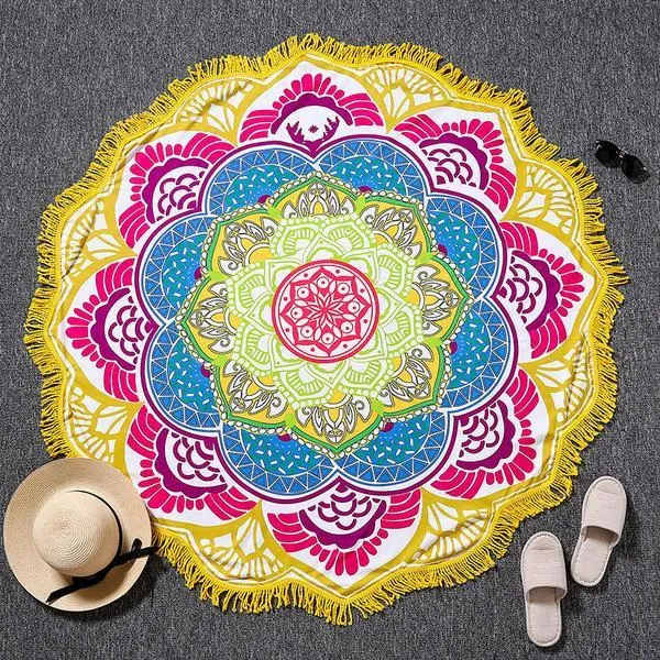 Bright and Colorful BOHO Indian-Style Mandala Tapestry