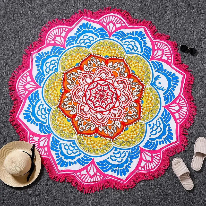 Bright and Colorful BOHO Indian-Style Mandala Tapestry