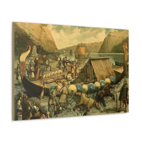 Burial of a Viking Jarl - Canvas Print