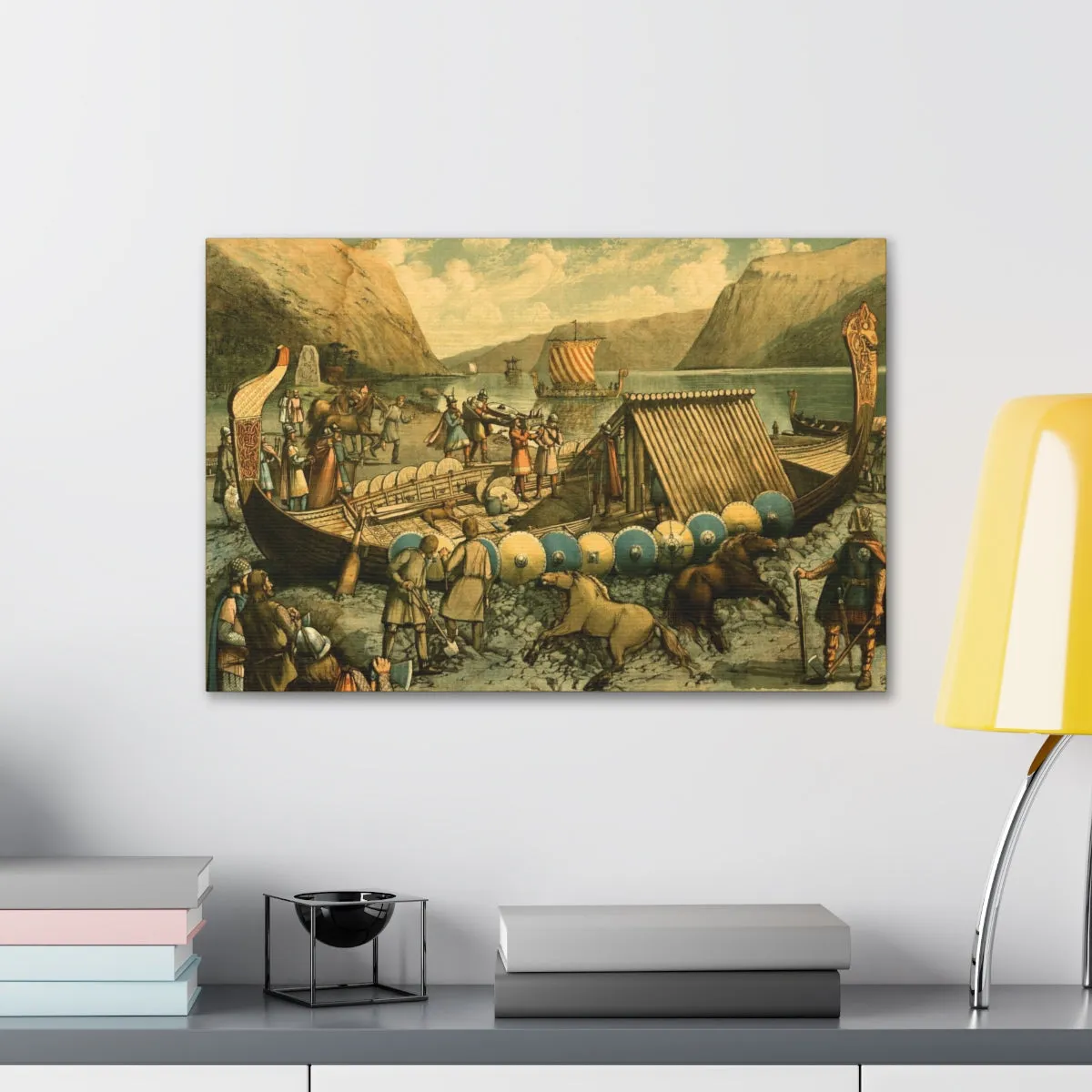 Burial of a Viking Jarl - Canvas Print