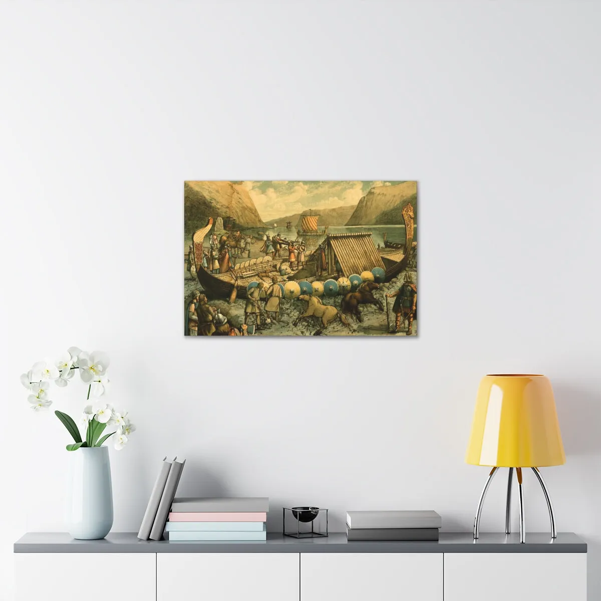 Burial of a Viking Jarl - Canvas Print