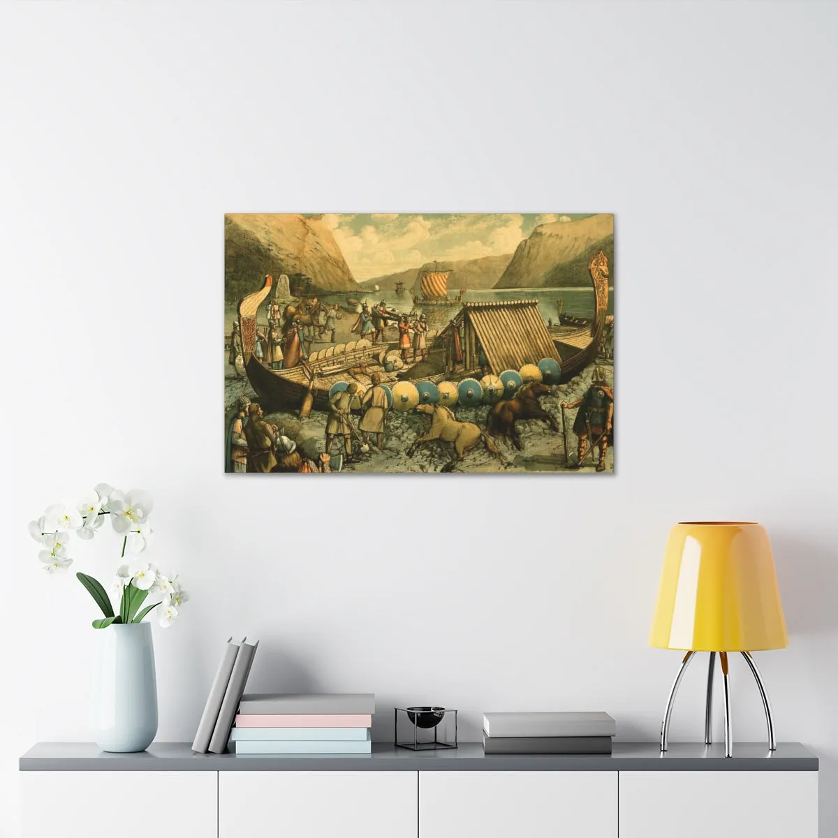 Burial of a Viking Jarl - Canvas Print