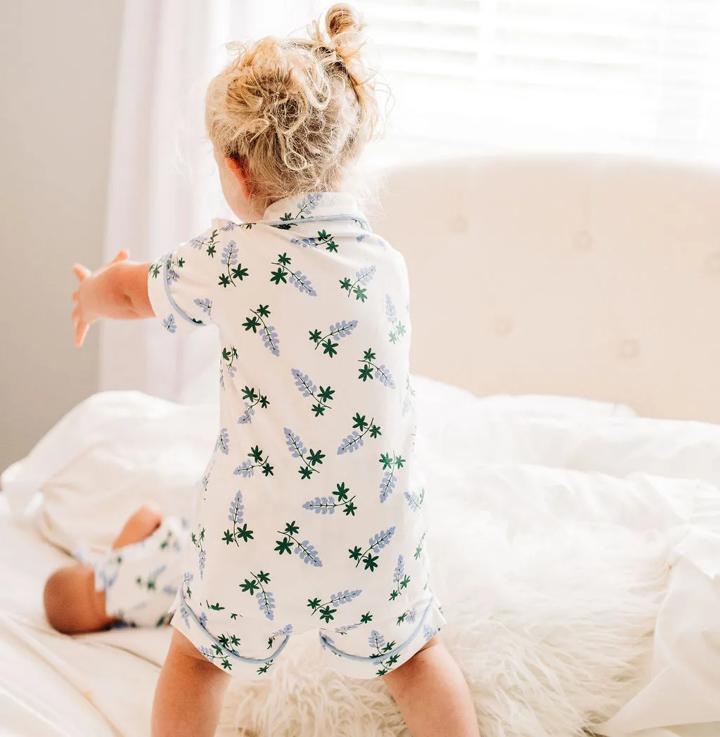 Button Down Pajamas - Bluebonnets