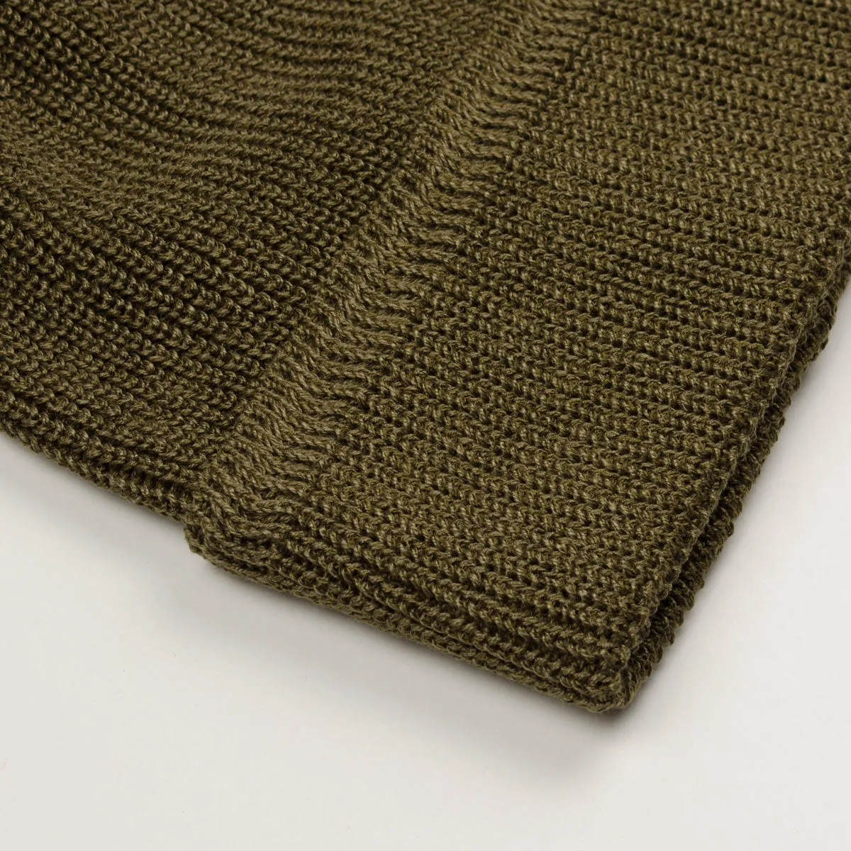 cableami - Linen Waffle Beanie - Army Brown