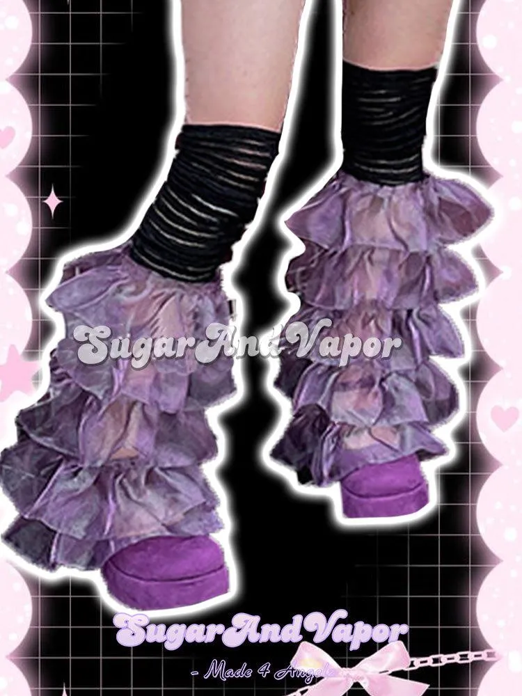 Celia Dark Tulle Flared Leg Warmers