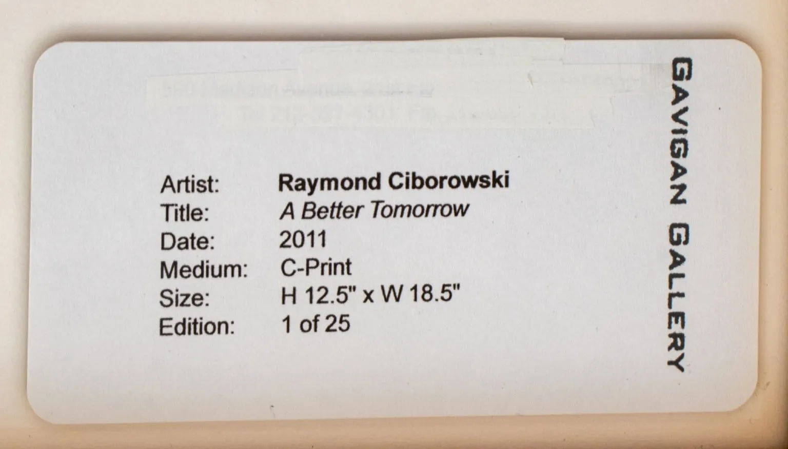 Ciborowski "A Better Tomorrow" Chromogenic Print