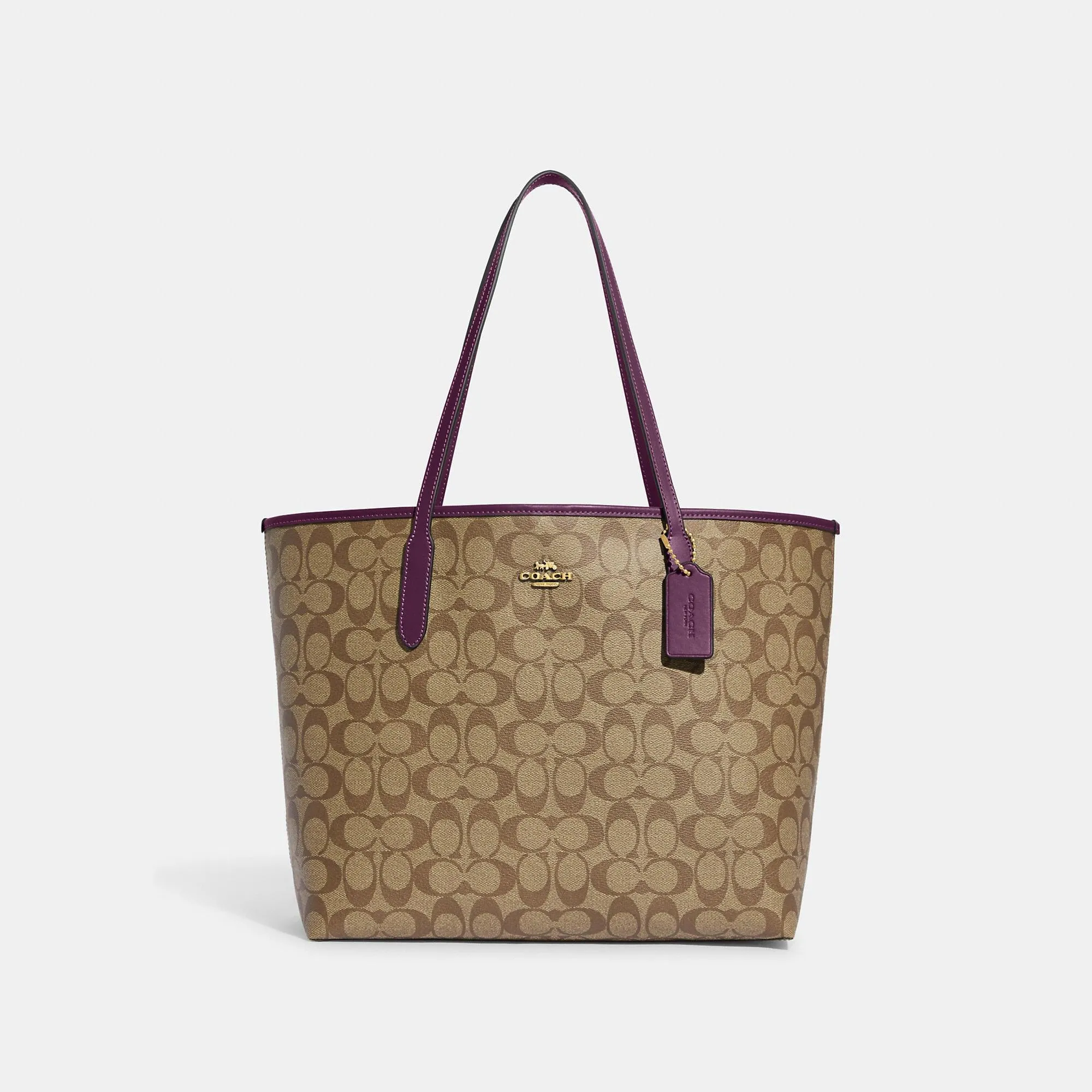 Coach Outlet City Tote In Signature Canvas