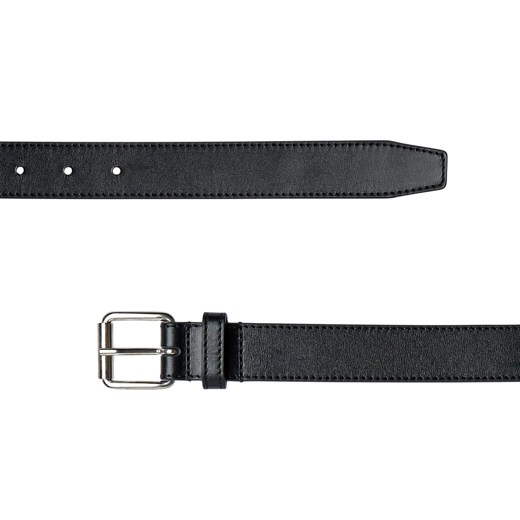 Comme Des Garcon Wallet: Classic Leather Belt in Black