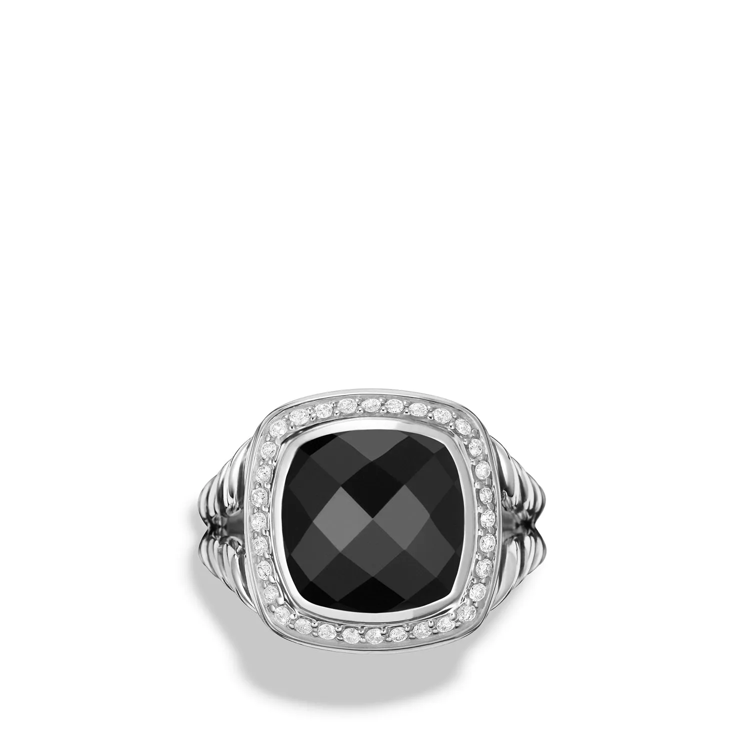 David Yurman Albion 11MM Ring with Diamonds, Split Shank