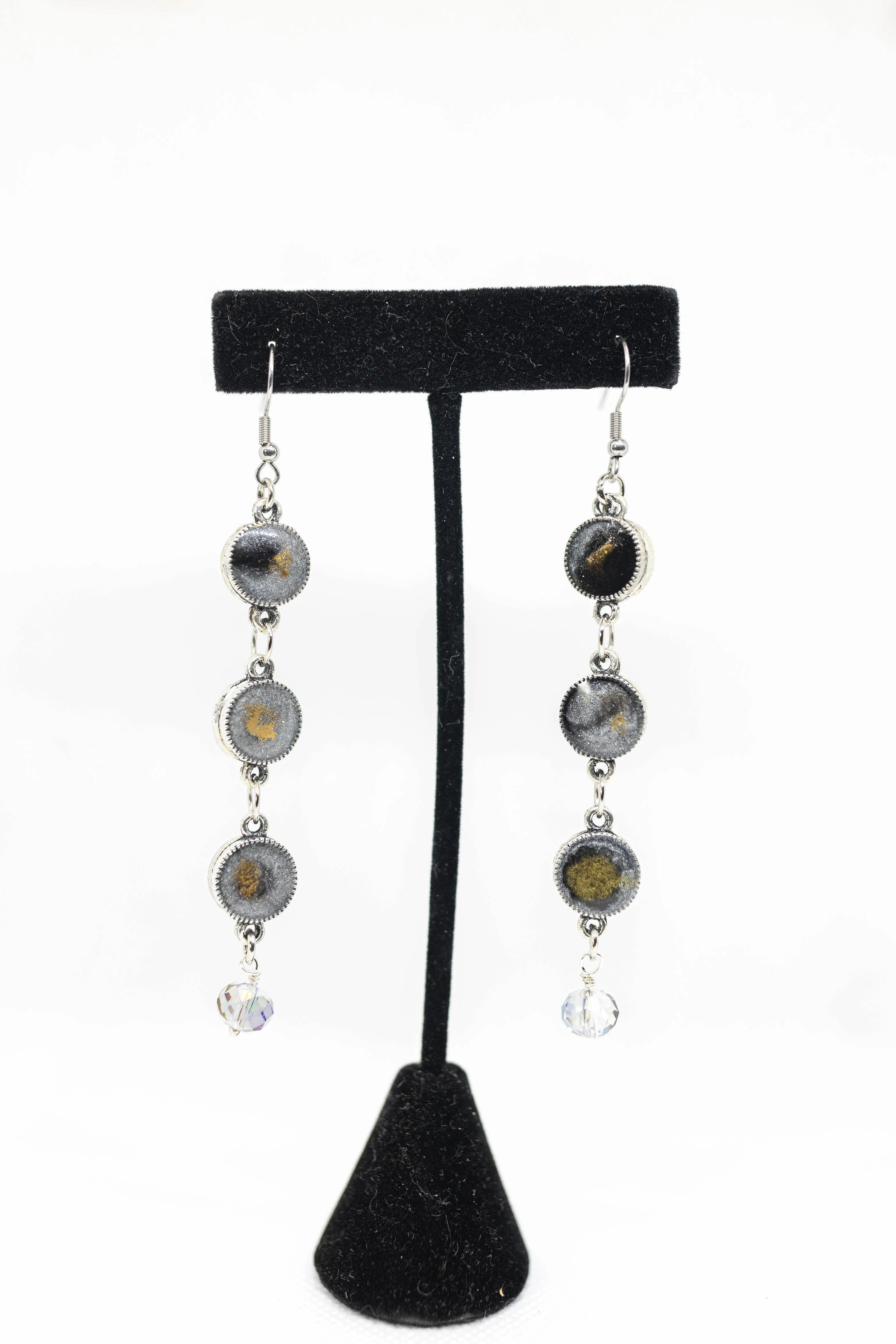 Go Gray Cancer Awareness Drop Earrings