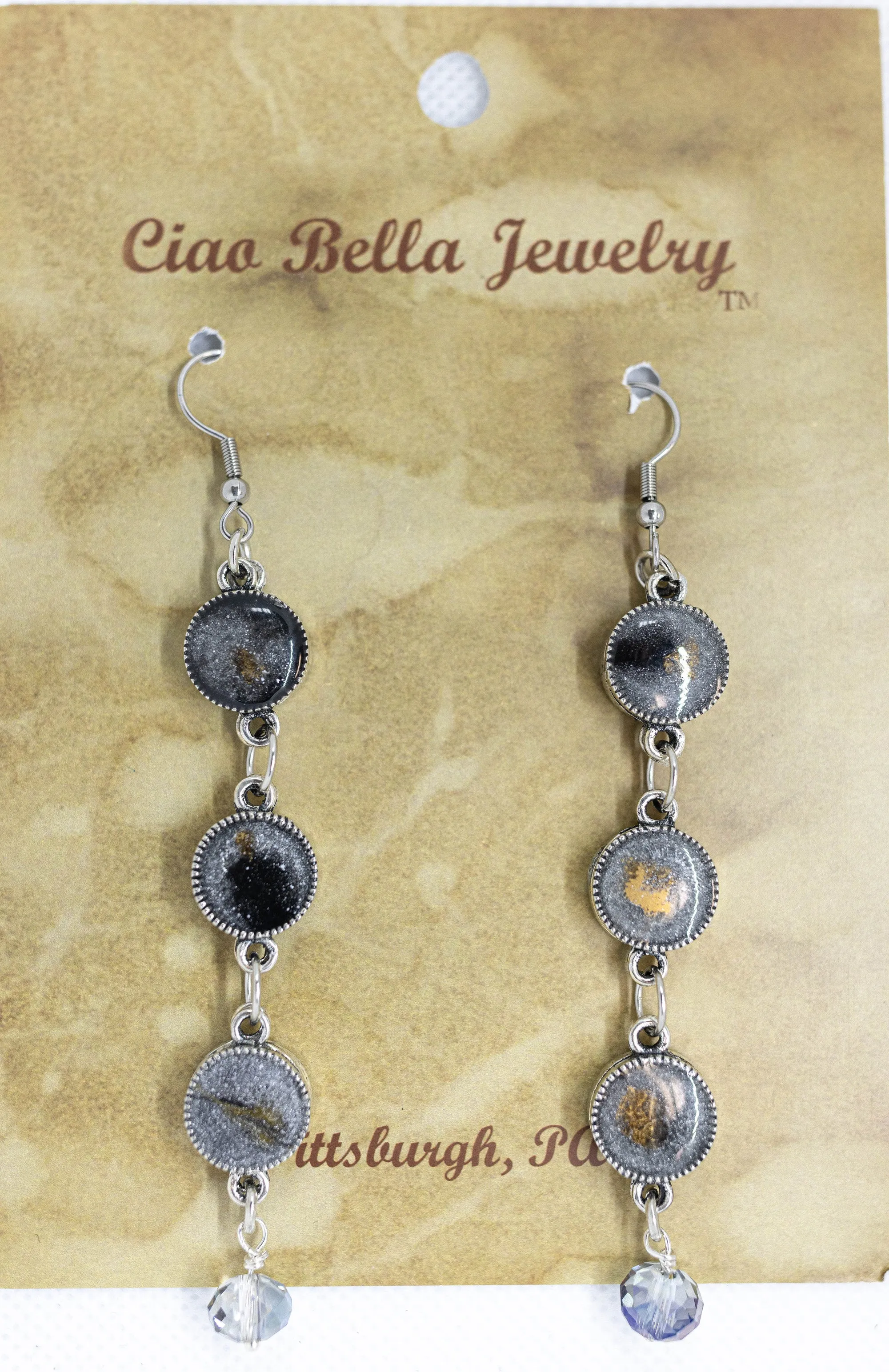 Go Gray Cancer Awareness Drop Earrings