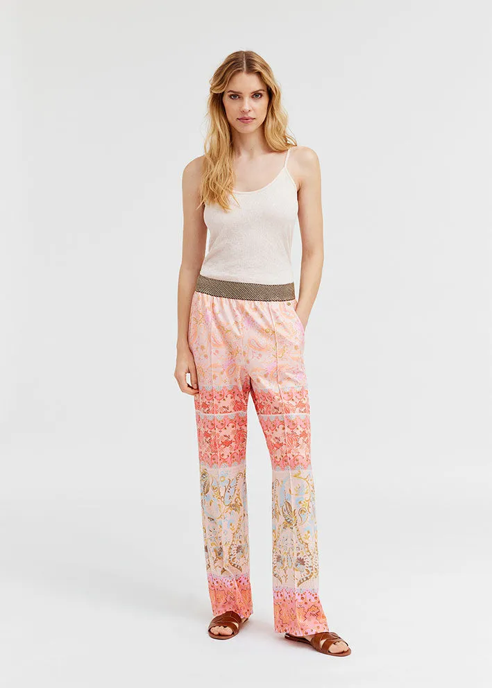 Gustav Marisa jersey pants 53000 Bukser - Coral Border Print