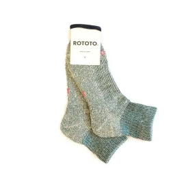 Hemp   Organic Cotton Pile Ankle Socks - Sea Green