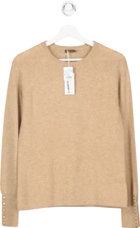 j.Mclaughlin Brown 100% Cashmere Sweater UK S