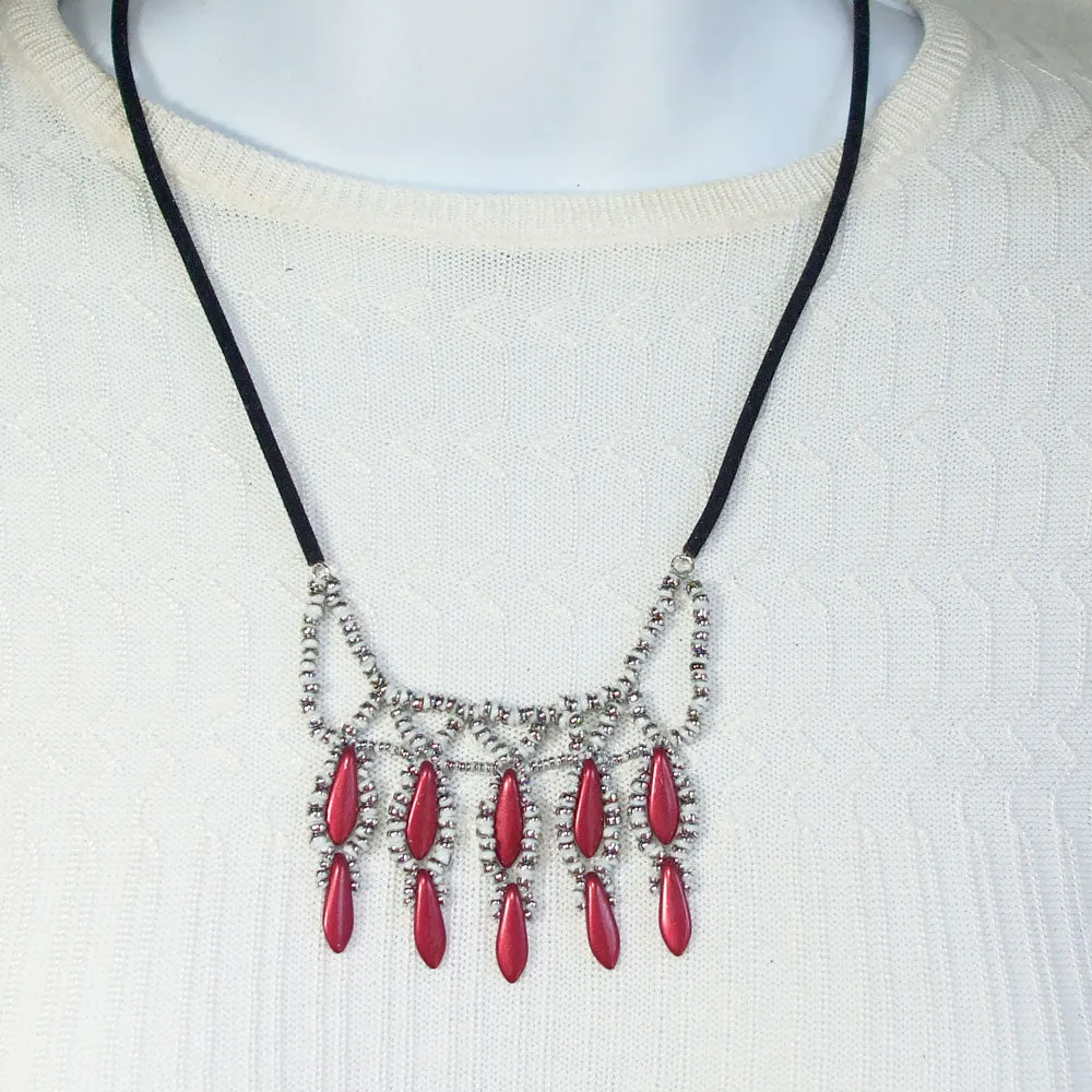 Kalea, Red Princess Dagger Bead Necklace