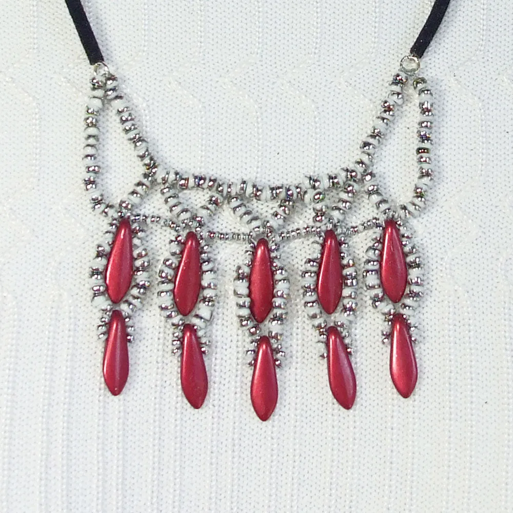 Kalea, Red Princess Dagger Bead Necklace