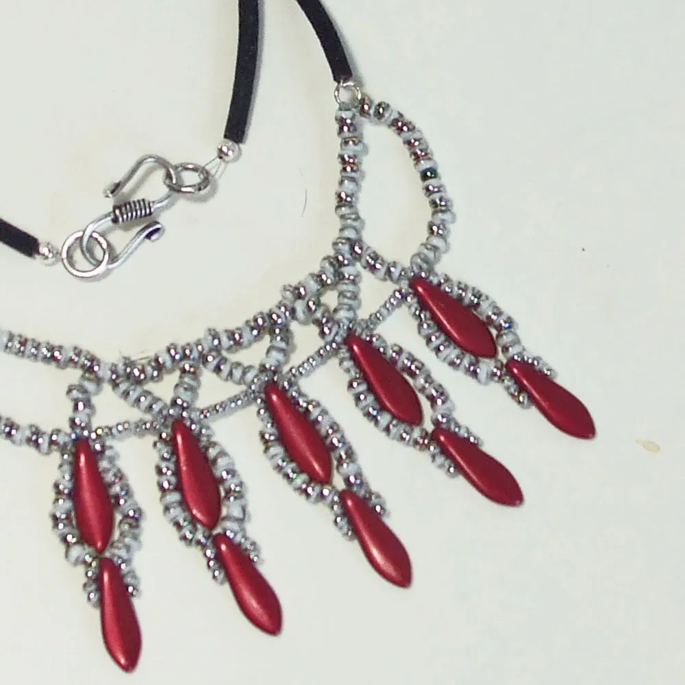 Kalea, Red Princess Dagger Bead Necklace