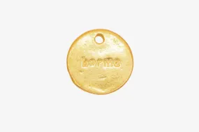 Karma Stamp Charm Wholesale 14K Gold, Solid 14K Gold, G92