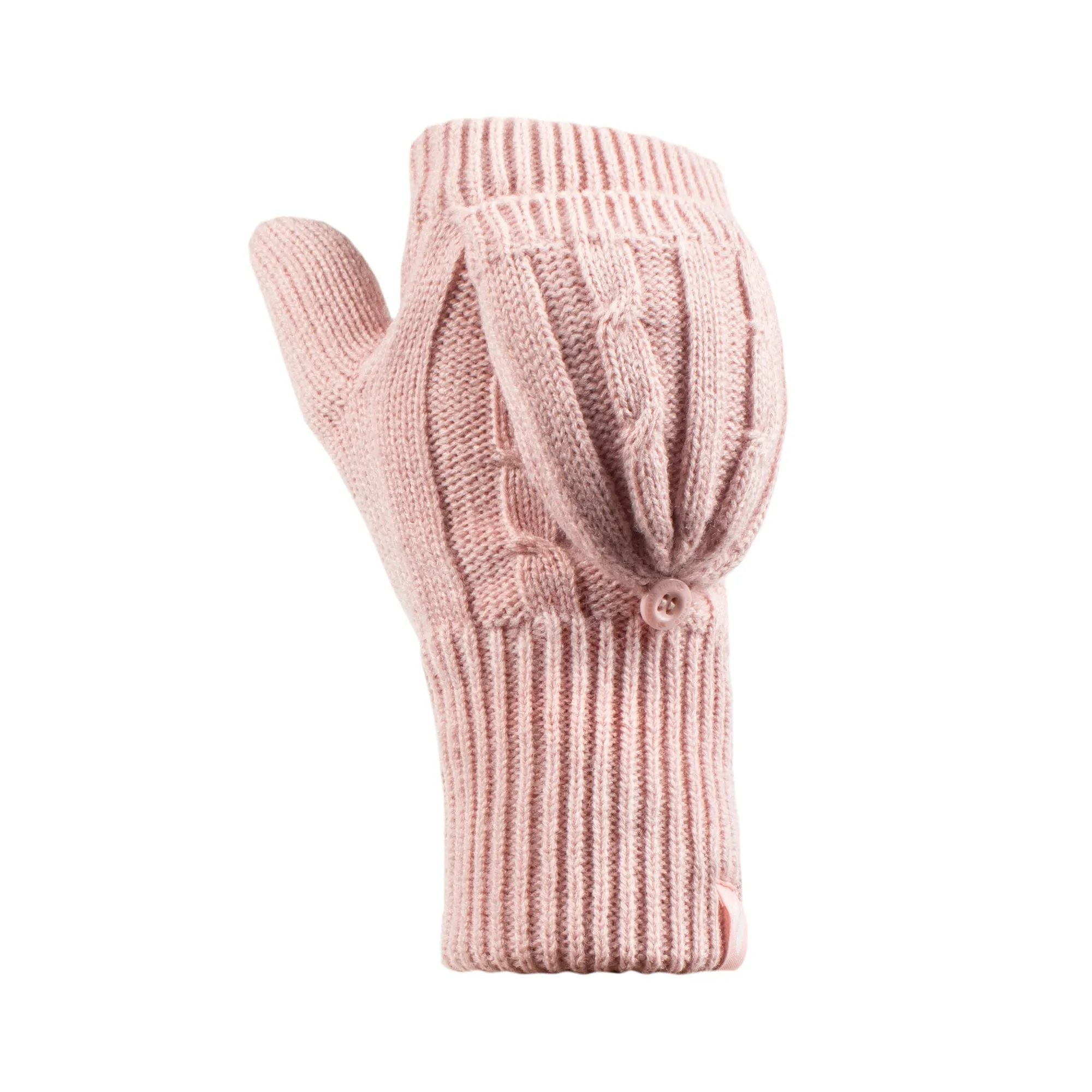 Ladies Ash Converter Mittens - Dusky Pink