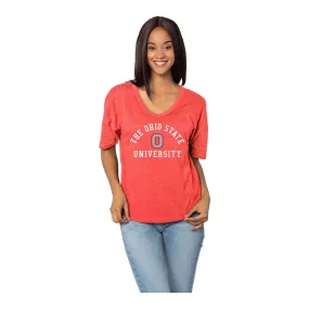 Ladies Ohio State Arch V-Neck T-Shirt