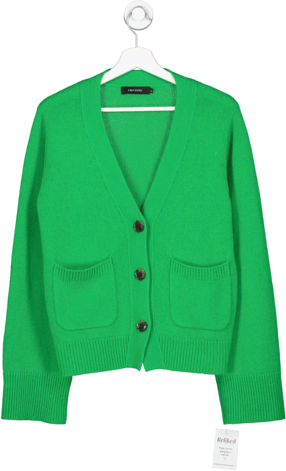 Lisa Yang Green The Danni Cardigan UK XS