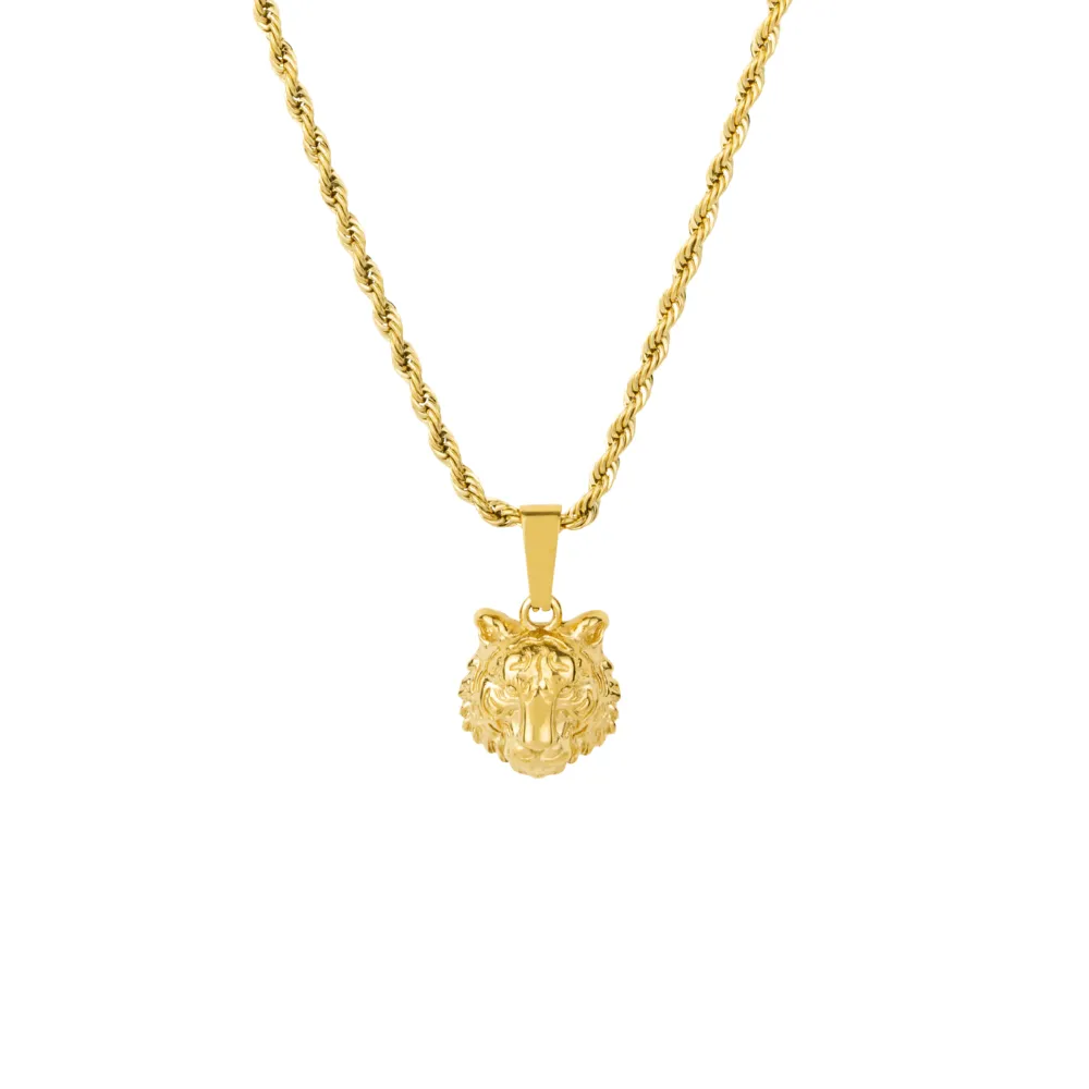 Mini Tiger Pendant - Gold