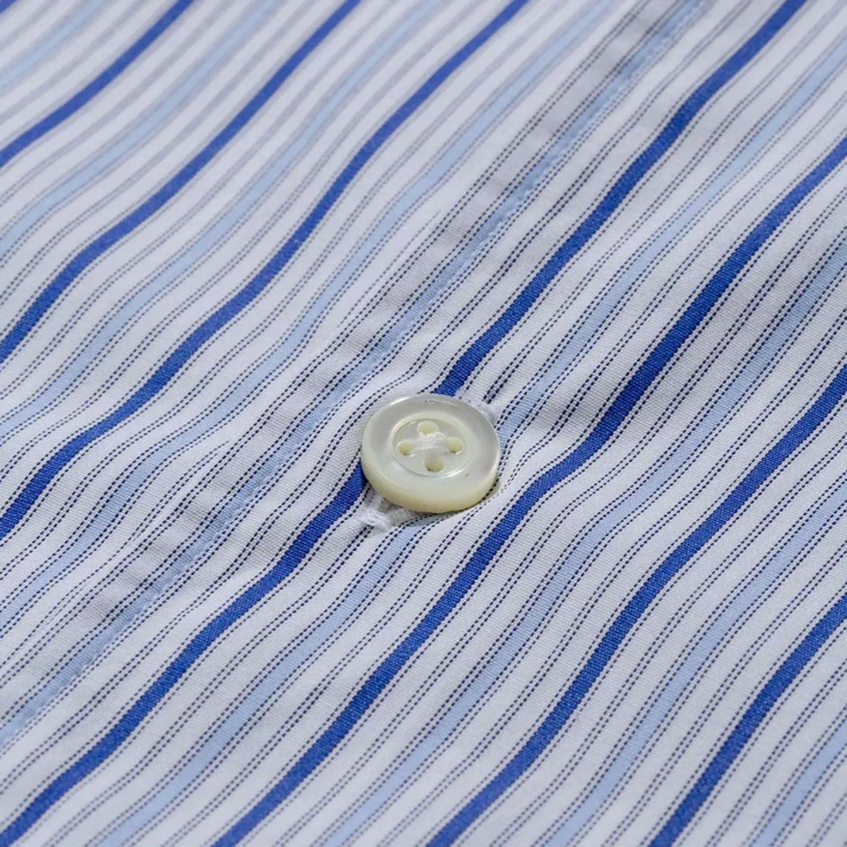 Norse Projects - Carsten Poplin Shirt - Blue Mix Stripe