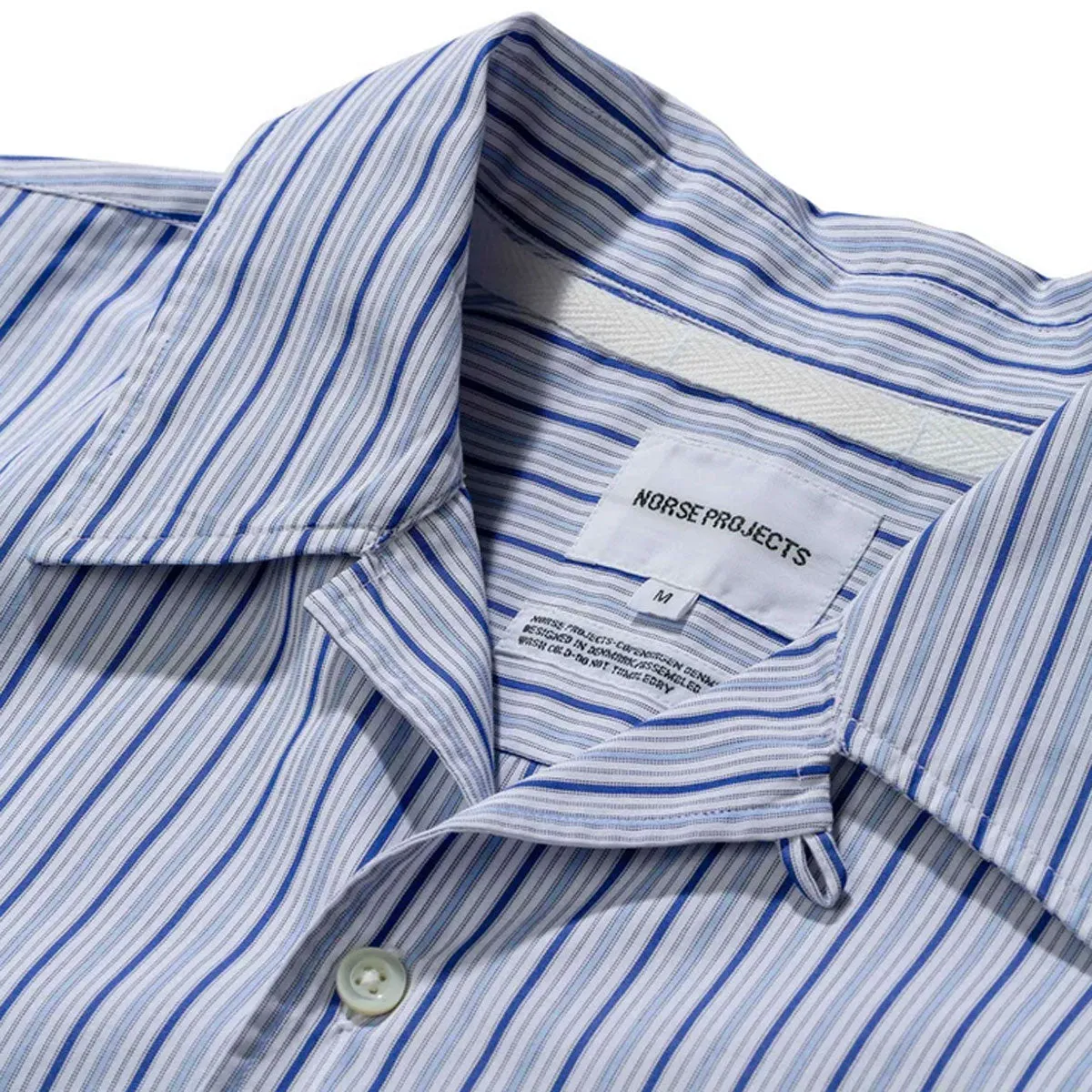 Norse Projects - Carsten Poplin Shirt - Blue Mix Stripe