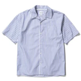 Norse Projects - Carsten Poplin Shirt - Blue Mix Stripe