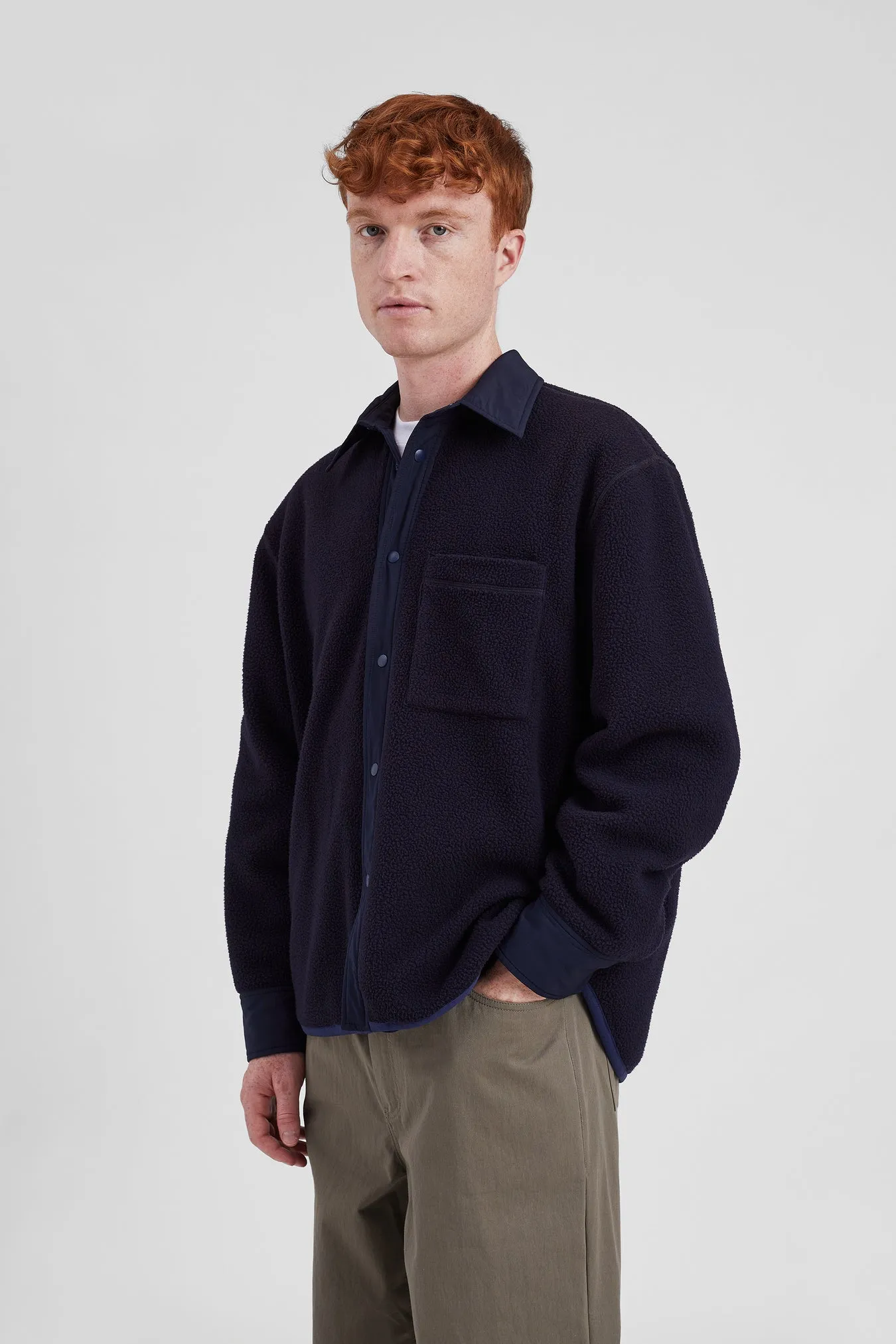 Norse Projects - Ulrik Reversible Fleece Overshirt - Dark Navy