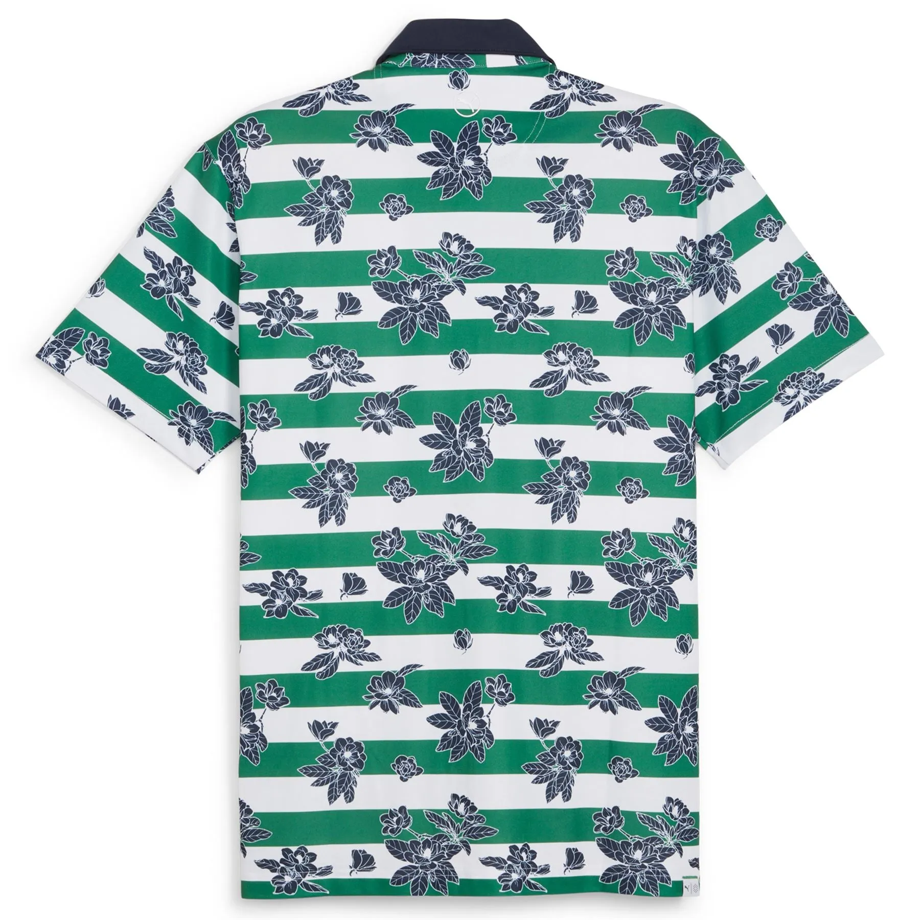 Pique Garden Printed Stripe Polo Vine/Navy - SS24