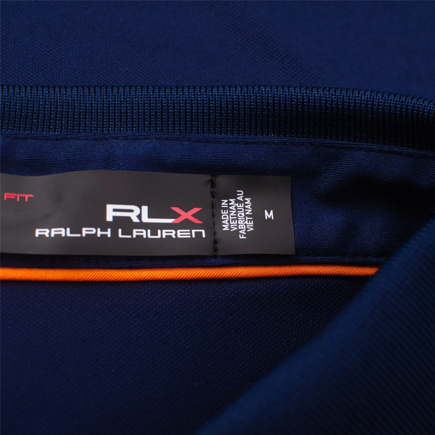 RLX Performance Pique Polo French Navy/Lifeboat Orange - SS23