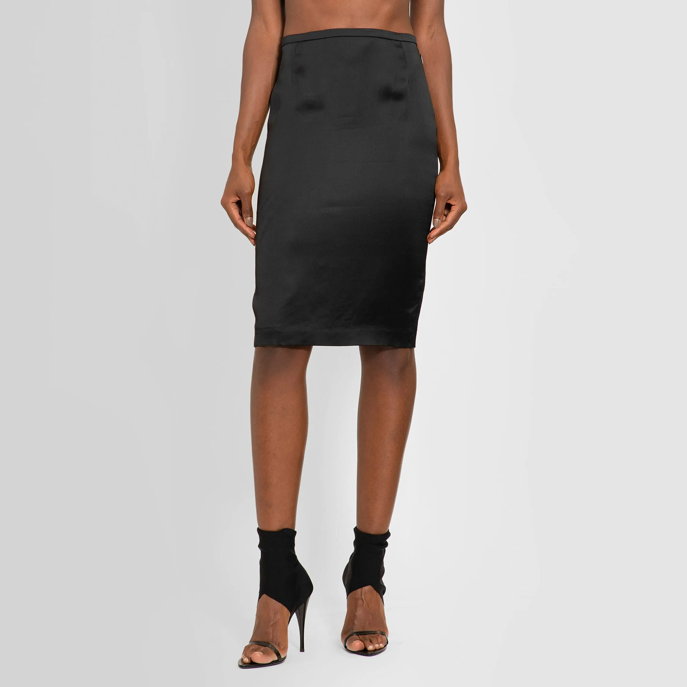 SAINT LAURENT WOMAN BLACK SKIRTS