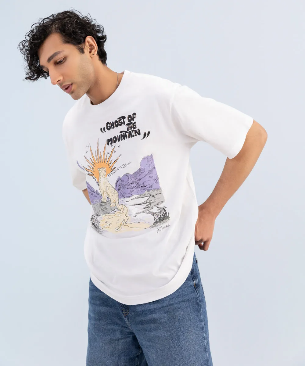 Snow Leopard Graphic T-Shirt