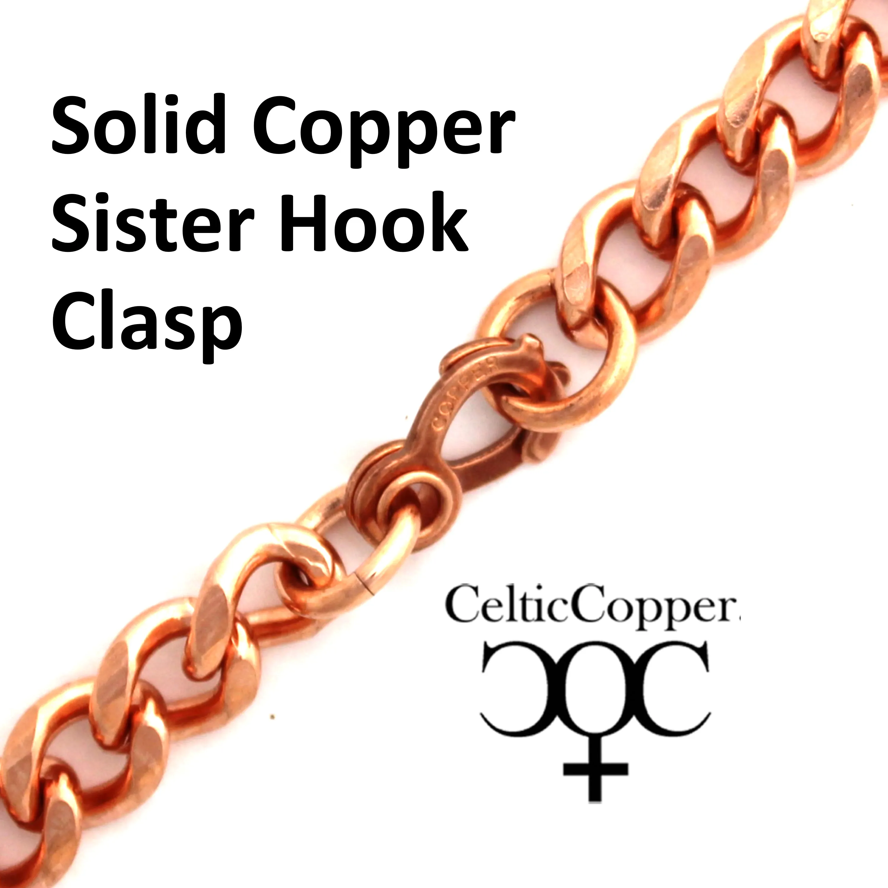 Solid Copper Necklace Chain Heavy Cuban Curb Chain Necklace NC76 Rugged 10mm Solid Copper Curb Chain Necklace 18 Inch Chain