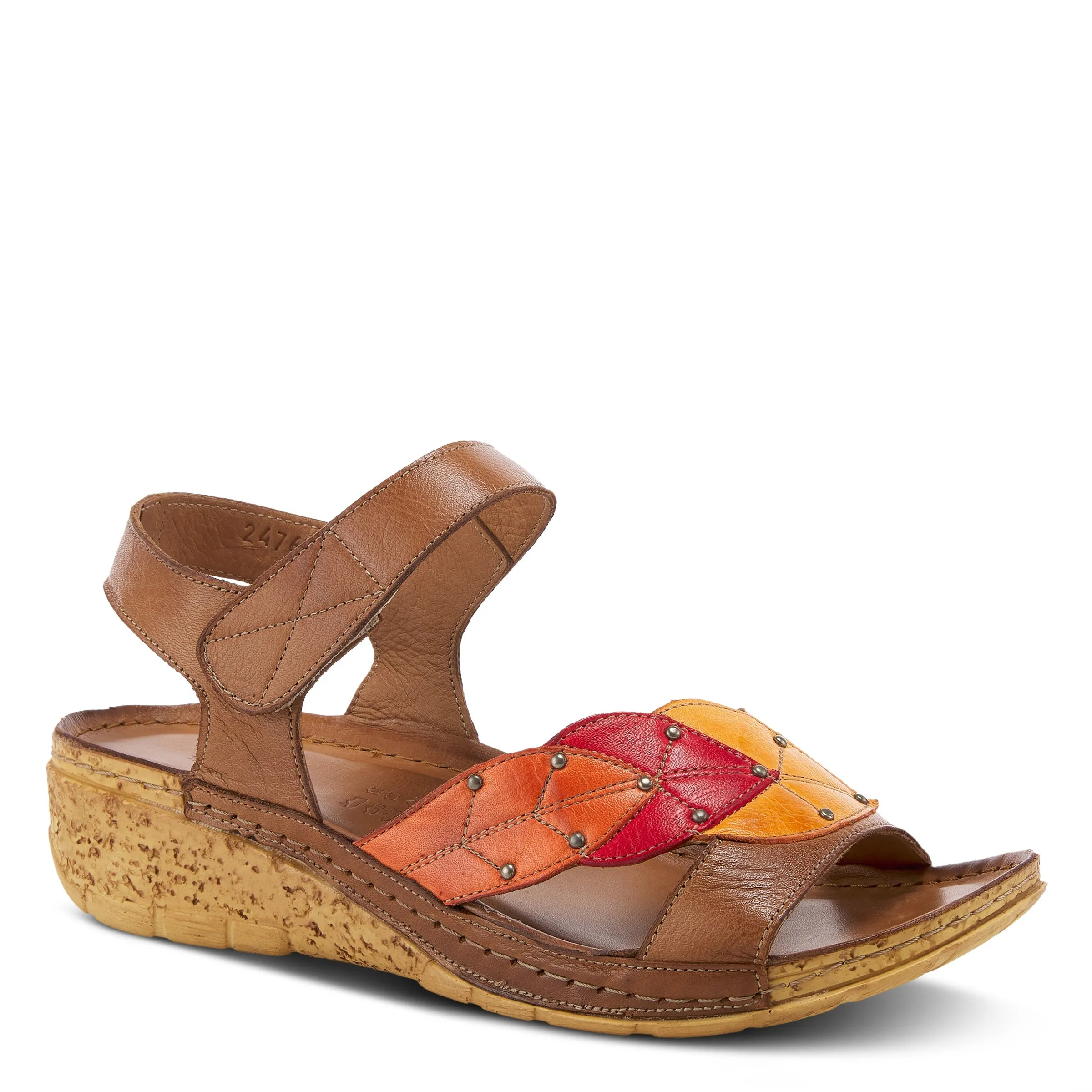 SPRING STEP LEAF QUARTER STRAP SANDALS