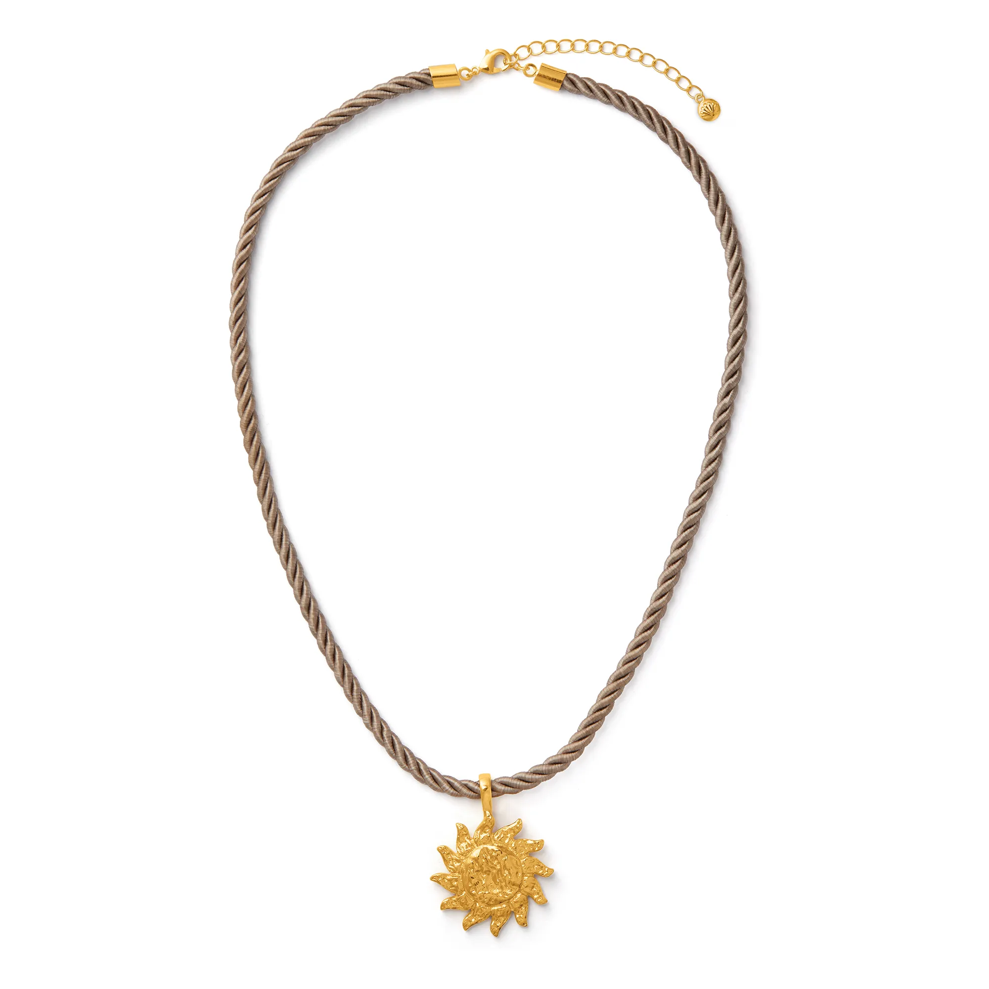 Statement Sun Twist Cord Necklace