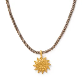 Statement Sun Twist Cord Necklace